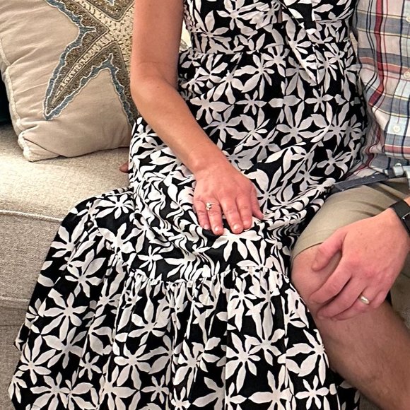 J. Crew Black and White Floral Maxi Dress - Picture 12 of 12